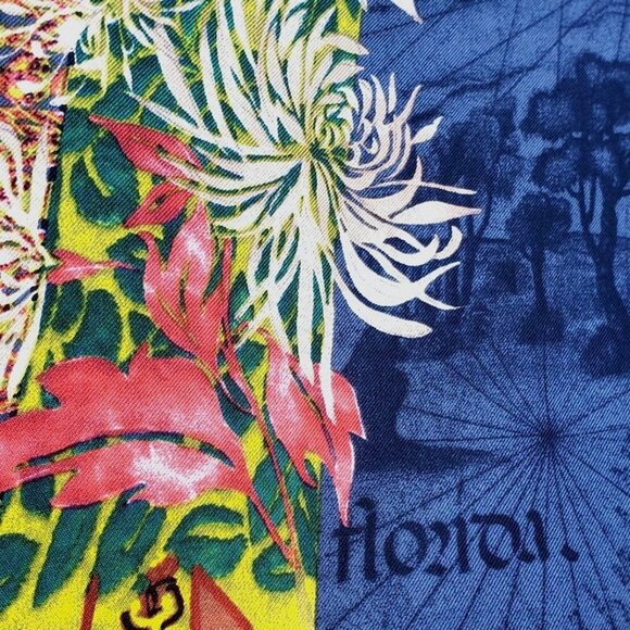 Christian LaCroix Silk Scarf Vintage 80s Asia NWOT Cartes de Voyages Series - Picture 11 of 14